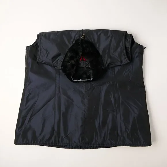 Vtg SV Sportswear Vest Women's L Iridescent Navy Zip 90s Outerwear Quiet Luxury - Picture 7 of 7